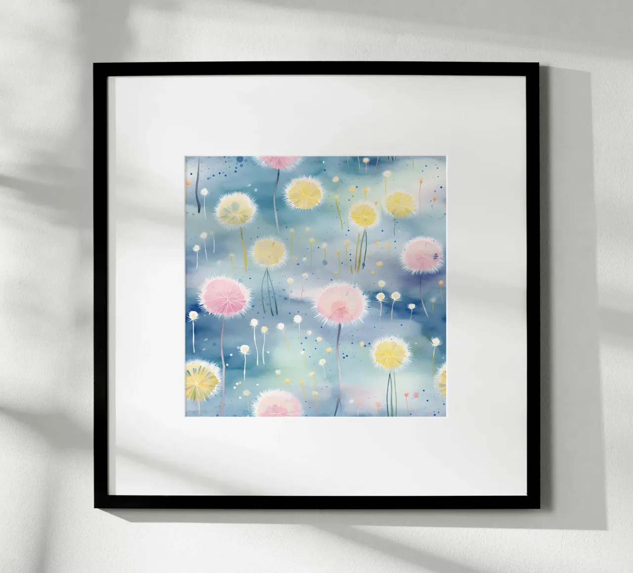 Denti di leone arcobaleno poster da Botanical Pattern House