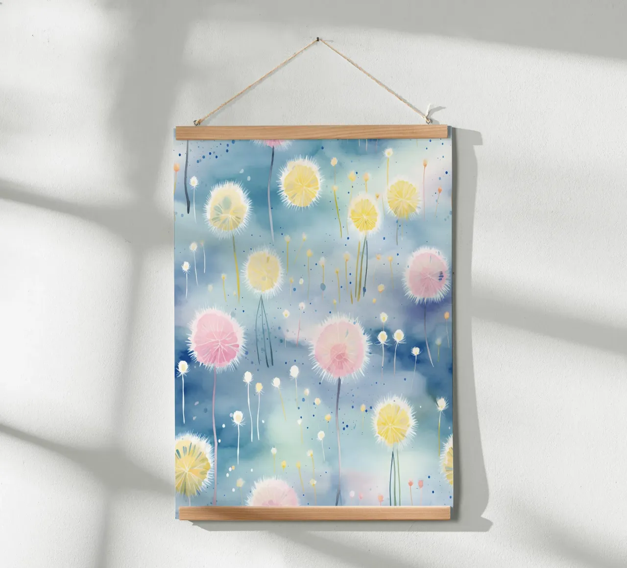 Denti di leone arcobaleno poster da Botanical Pattern House