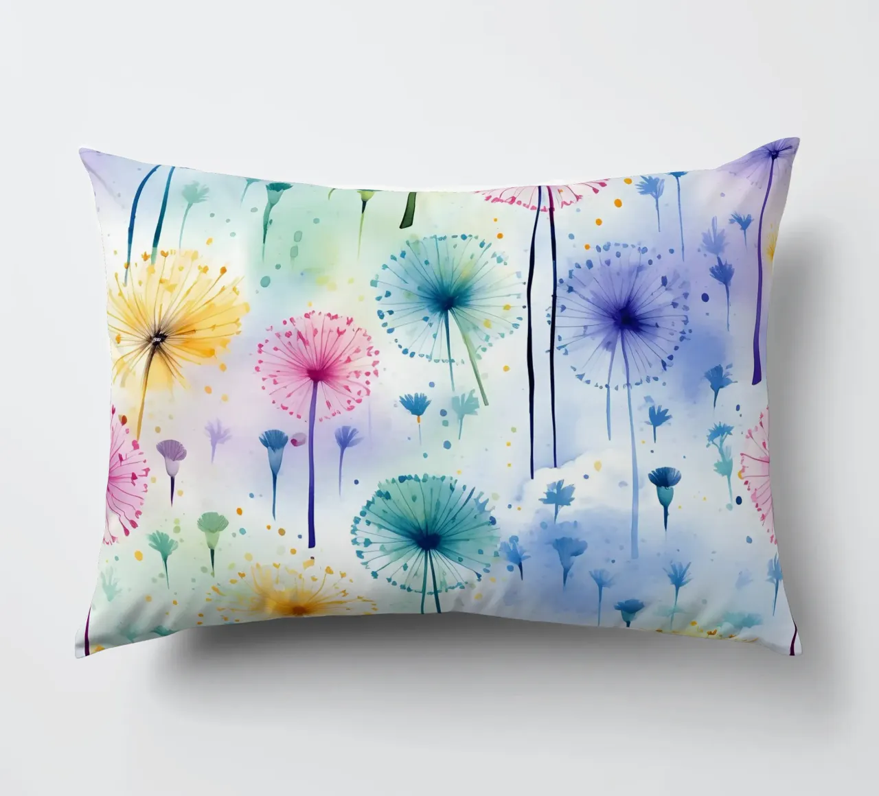 Denti di leone arcobaleno cuscino da Botanical Pattern House