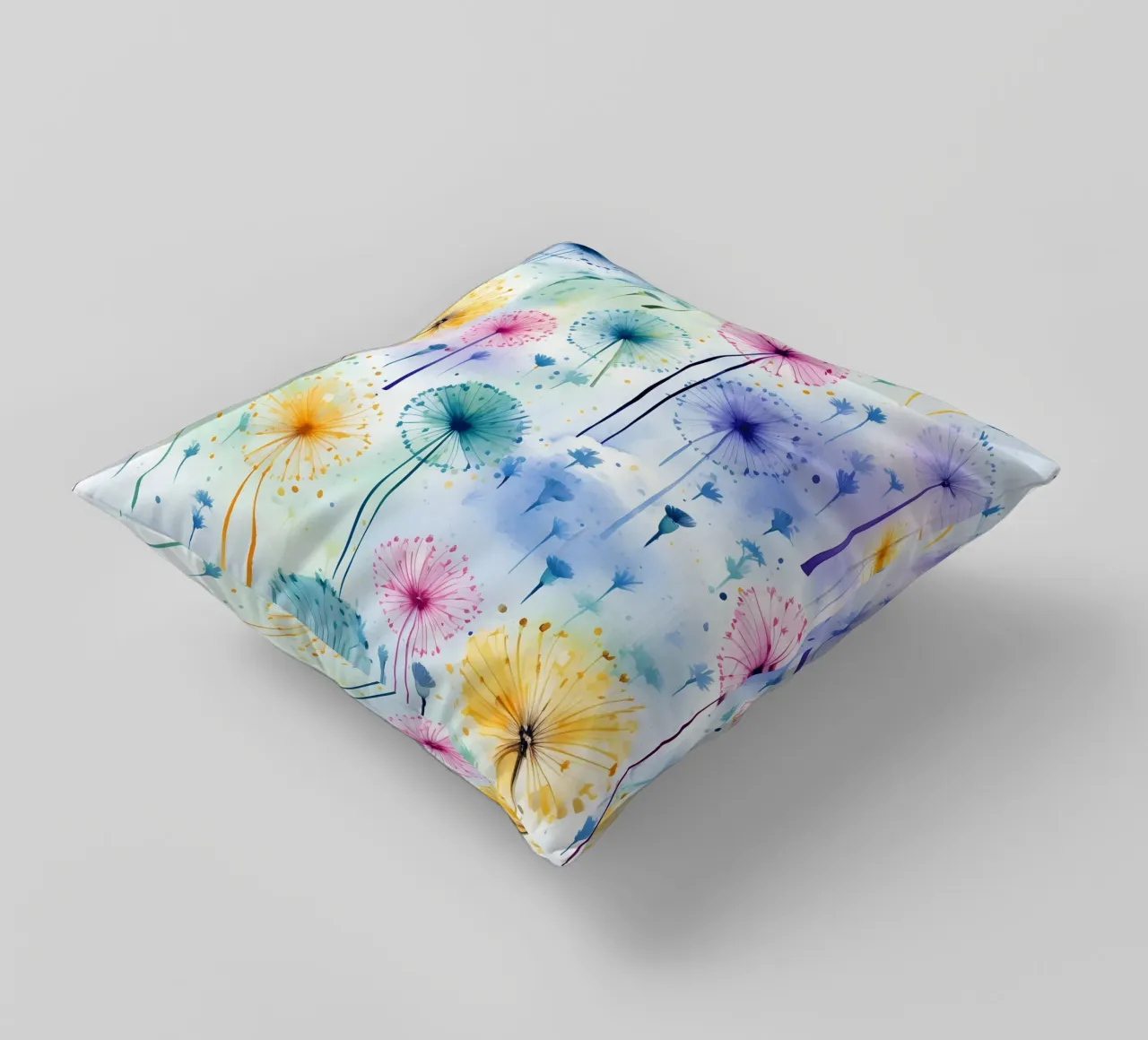 Denti di leone arcobaleno cuscino da Botanical Pattern House