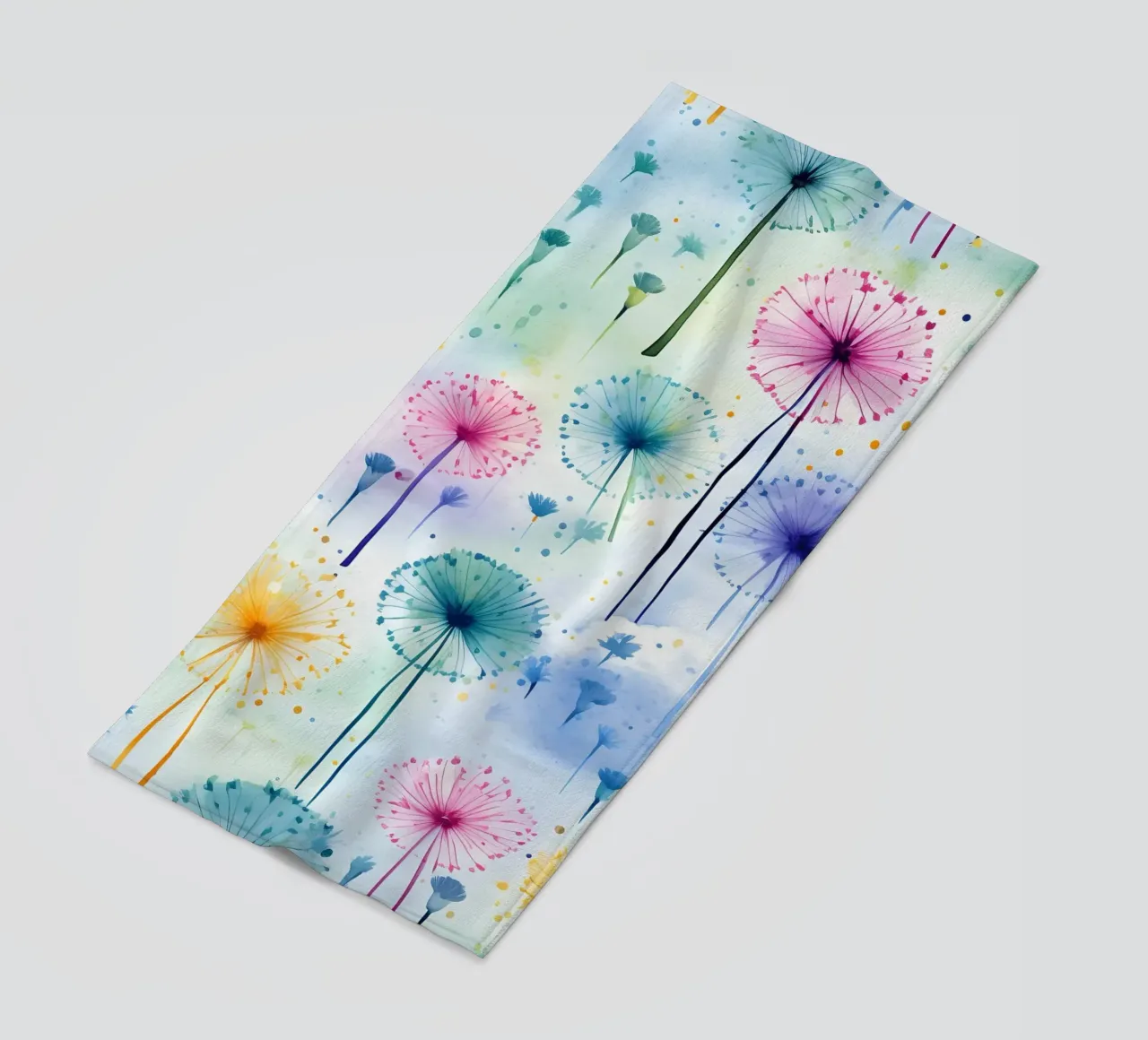 Denti di leone arcobaleno telo mare da Botanical Pattern House