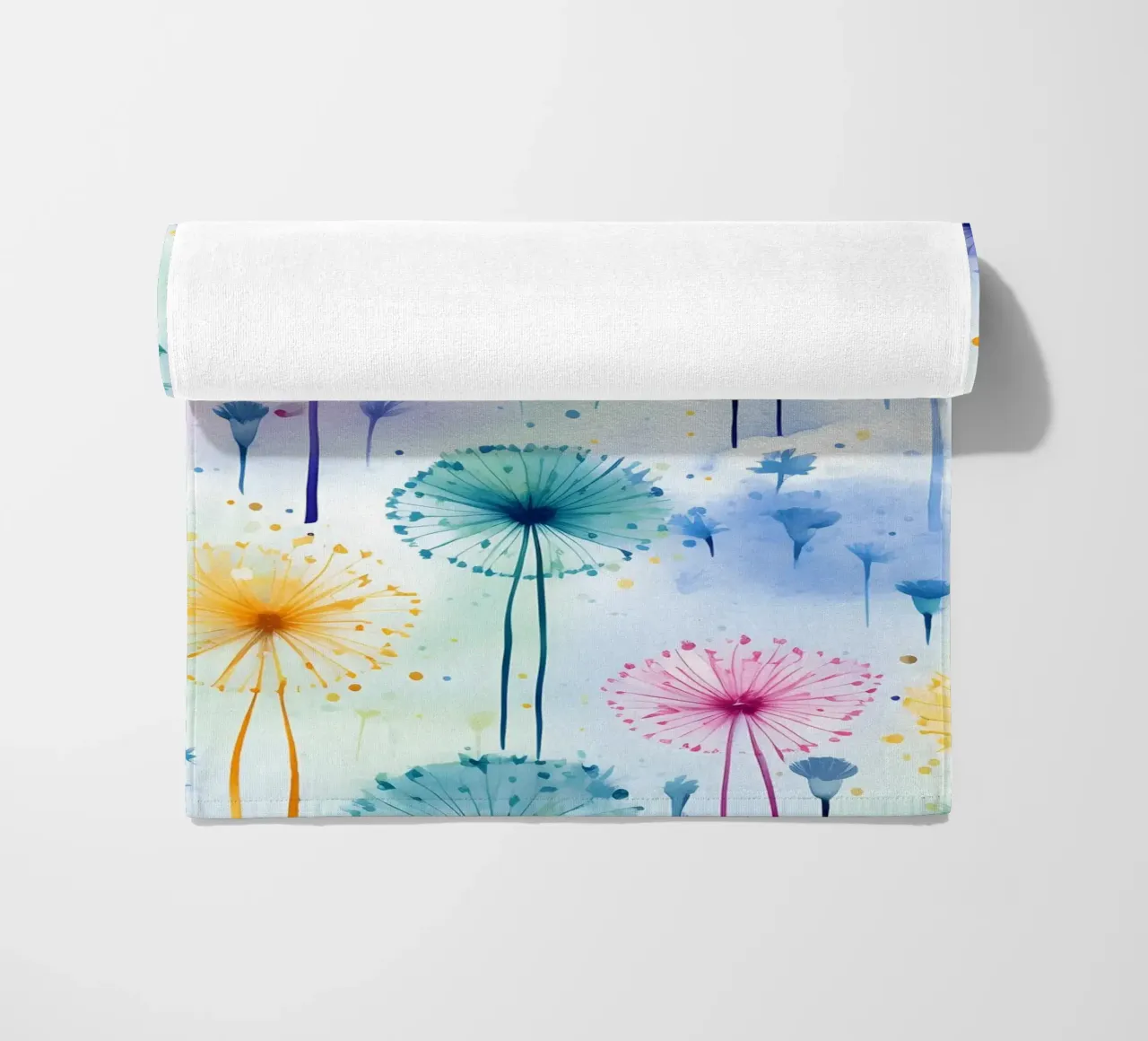 Denti di leone arcobaleno telo mare da Botanical Pattern House