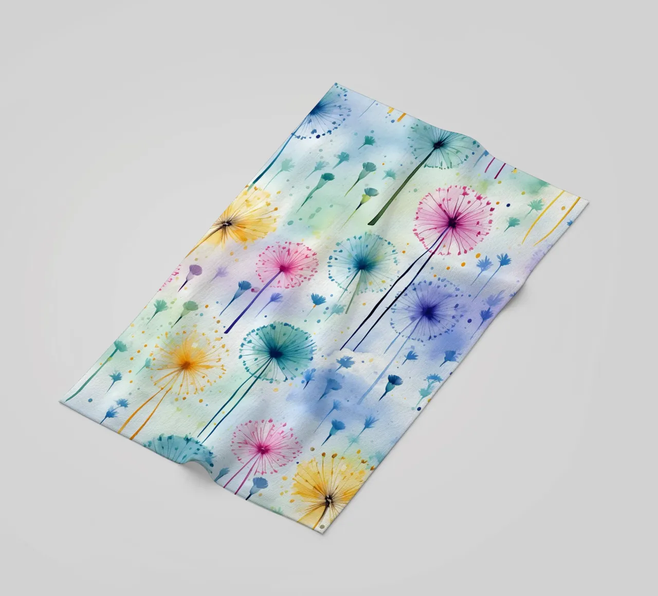Denti di leone arcobaleno telo mare da Botanical Pattern House