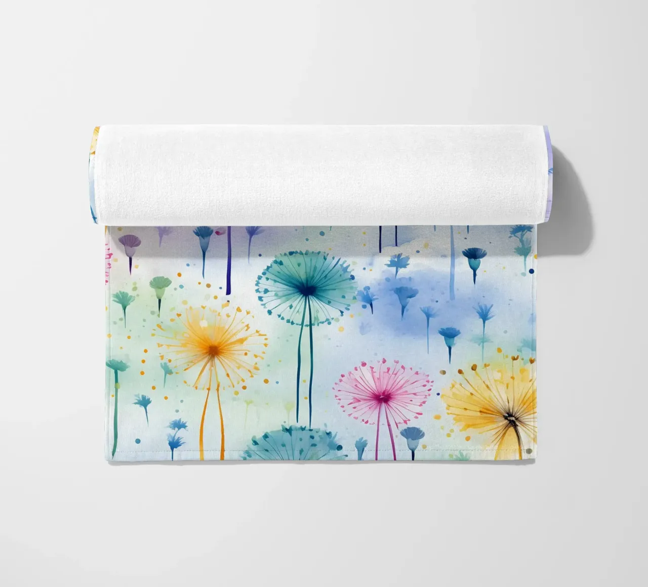 Denti di leone arcobaleno telo mare da Botanical Pattern House