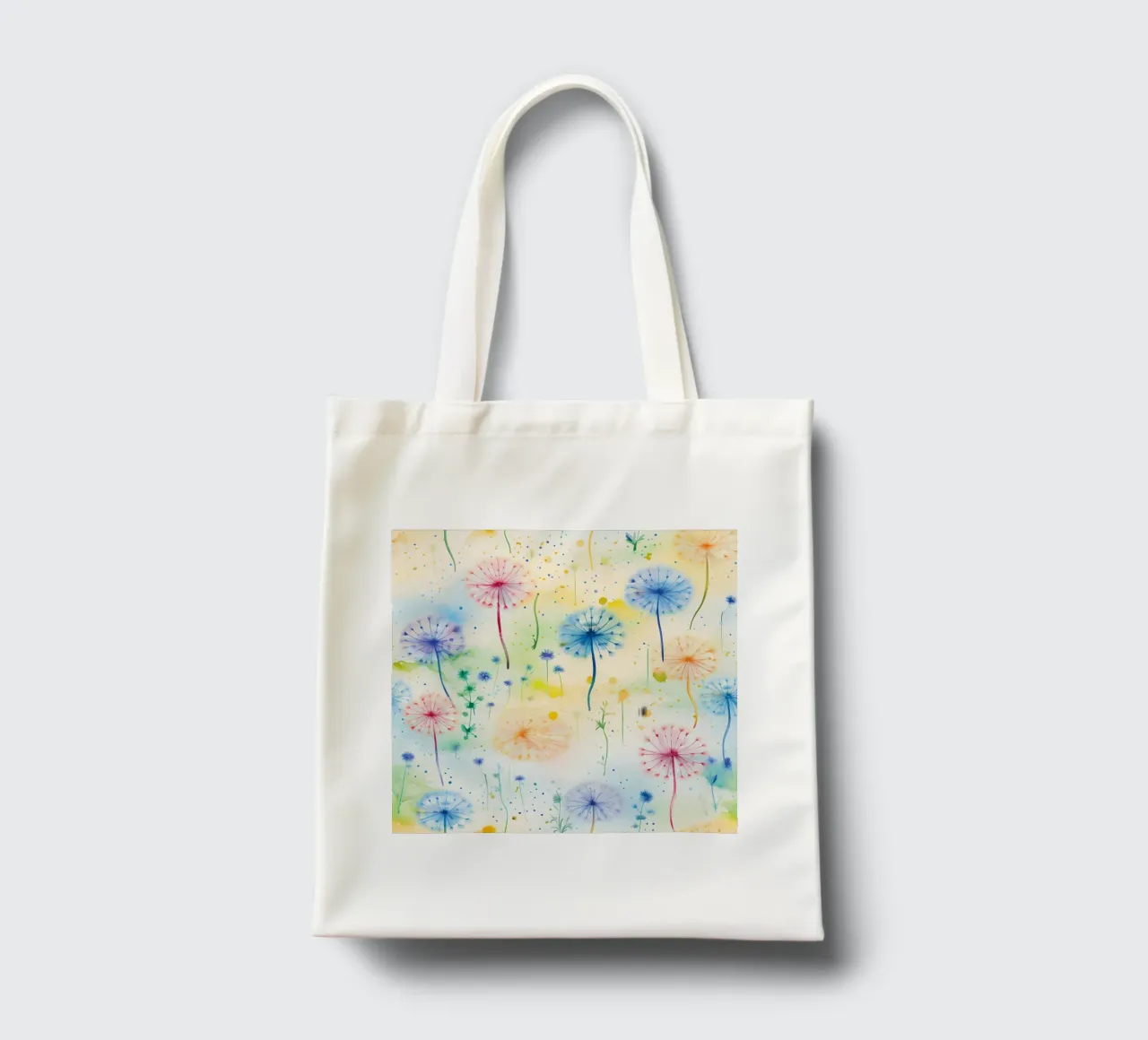 Regenbogen Löwenzahn Jutebeutel von Botanical Pattern House