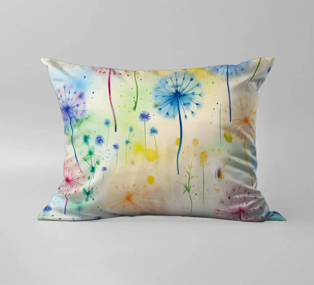 Regenboog paardenbloemen kussen van Botanical Pattern House