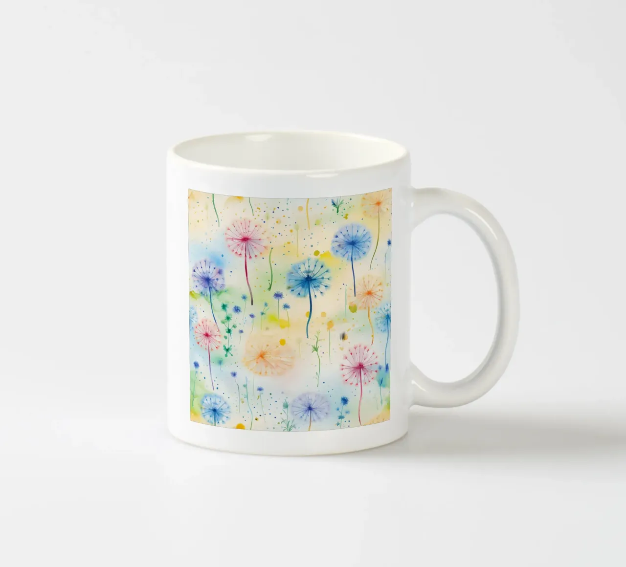 Denti di leone arcobaleno tazza in ceramica da Botanical Pattern House