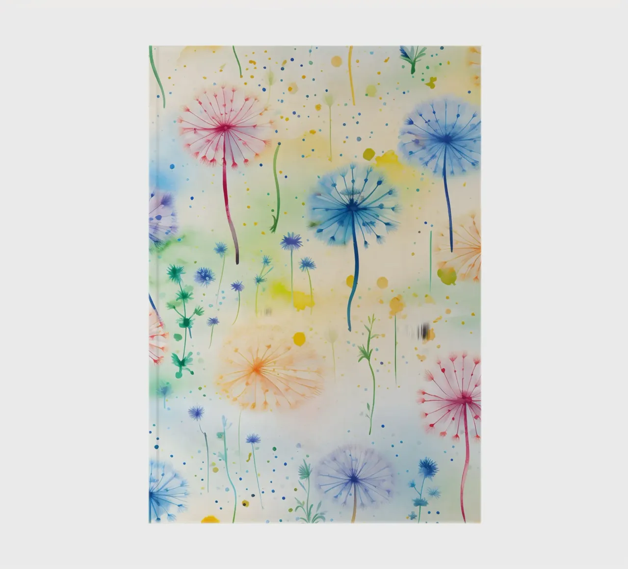 Rainbow Dandelions notebook by Botanical Pattern House