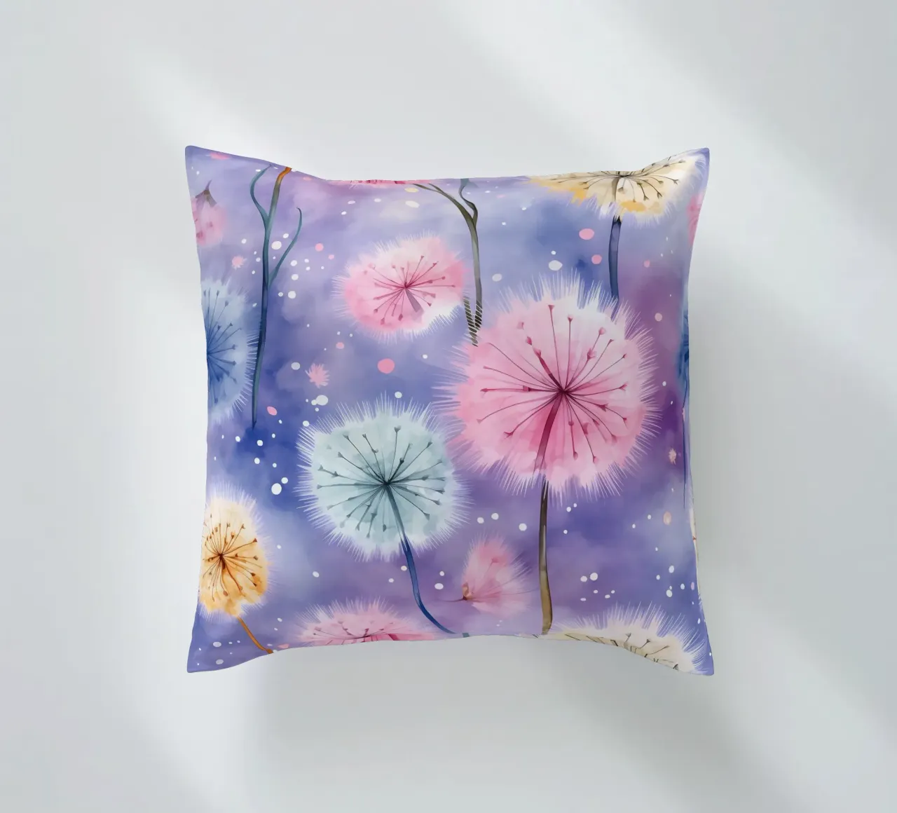 Denti di leone arcobaleno cuscino da Botanical Pattern House