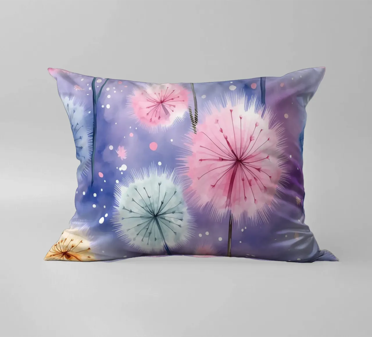 Denti di leone arcobaleno cuscino da Botanical Pattern House