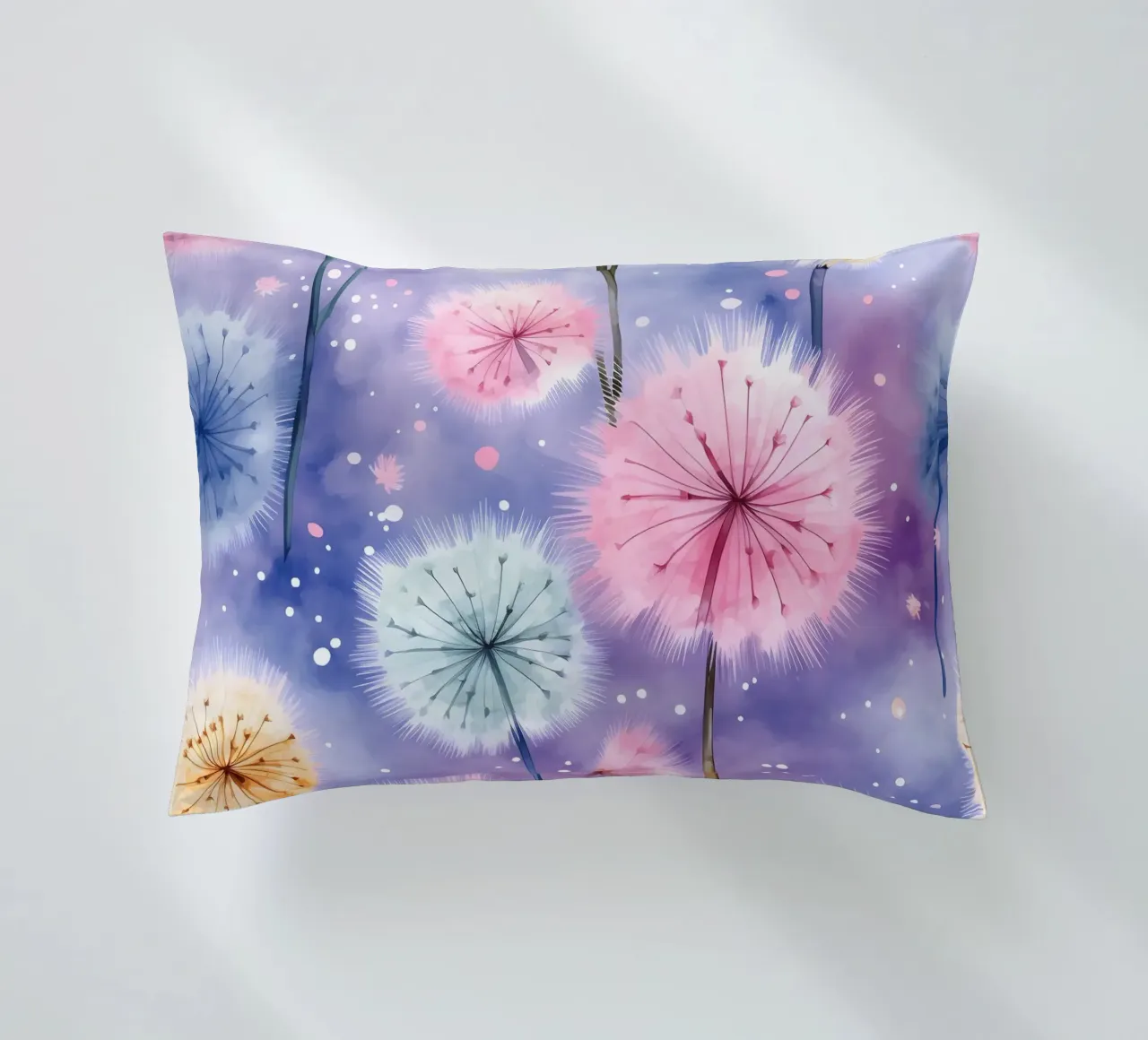 Denti di leone arcobaleno cuscino da Botanical Pattern House