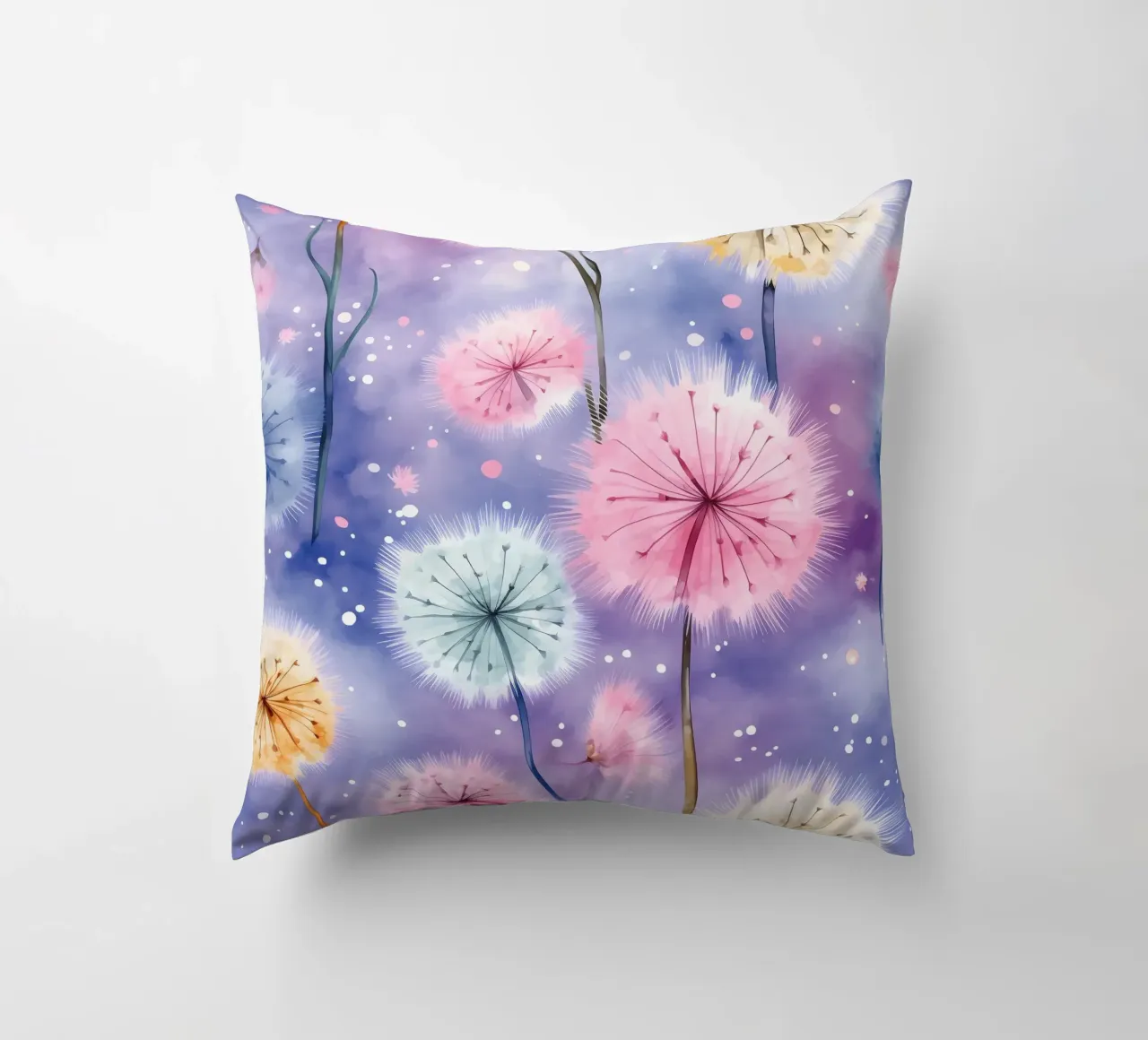 Denti di leone arcobaleno cuscino da Botanical Pattern House