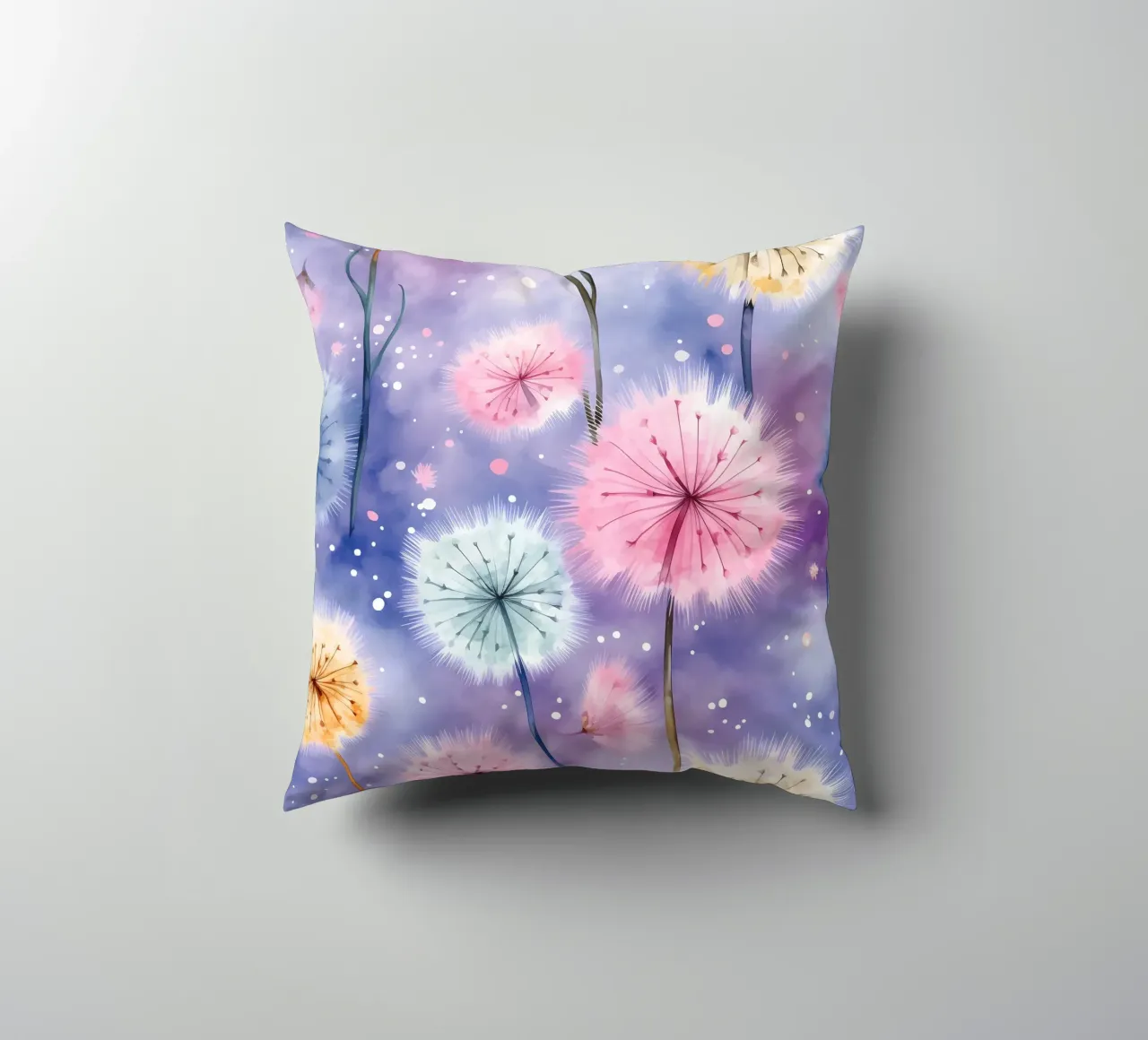 Denti di leone arcobaleno cuscino da Botanical Pattern House