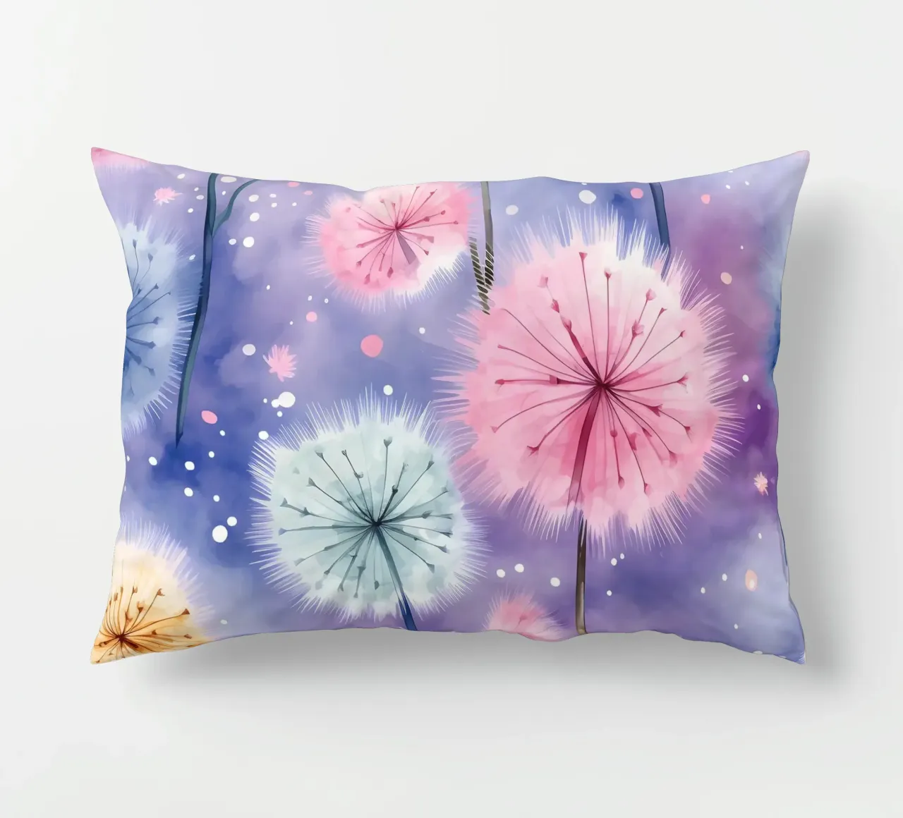 Denti di leone arcobaleno cuscino da Botanical Pattern House