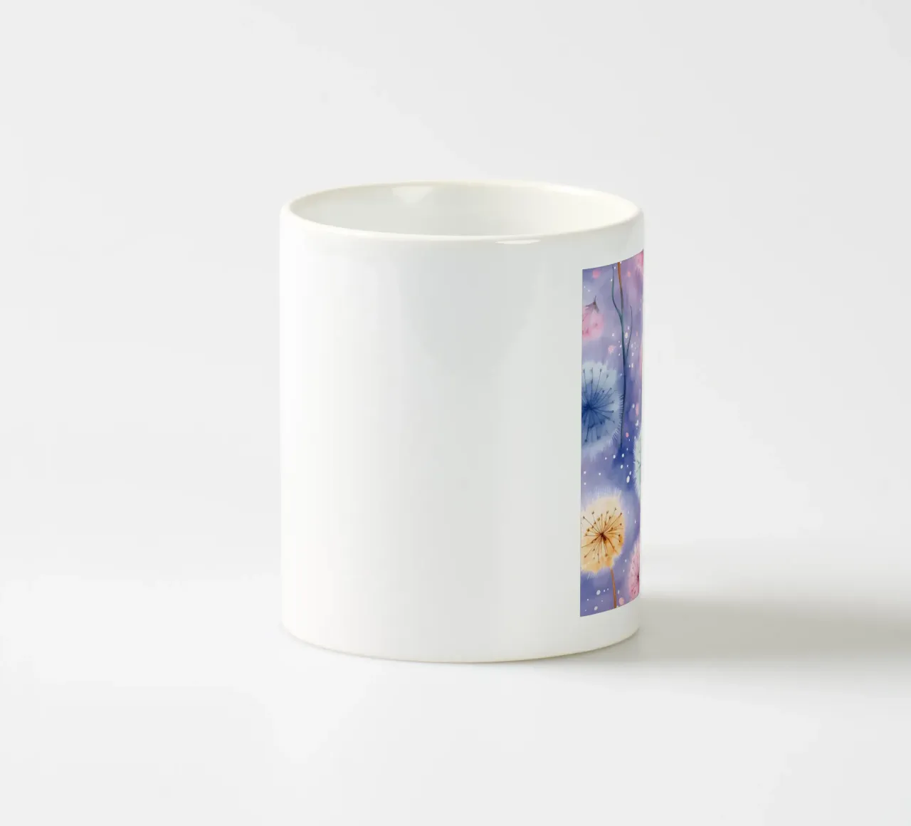 Denti di leone arcobaleno tazza in ceramica da Botanical Pattern House