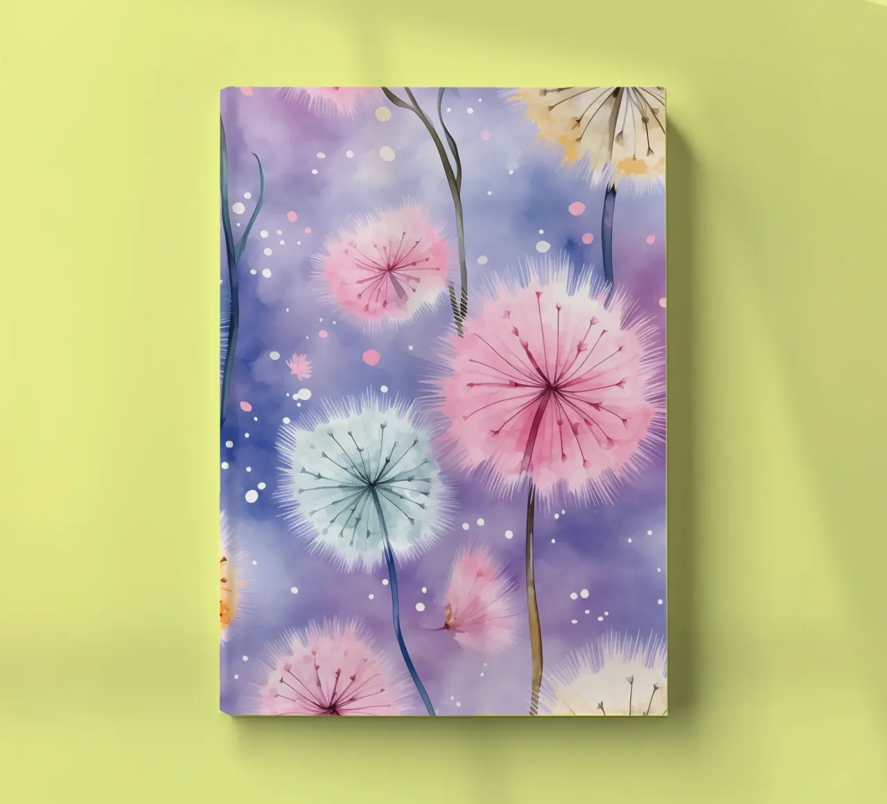 Rainbow Dandelions notebook by Botanical Pattern House