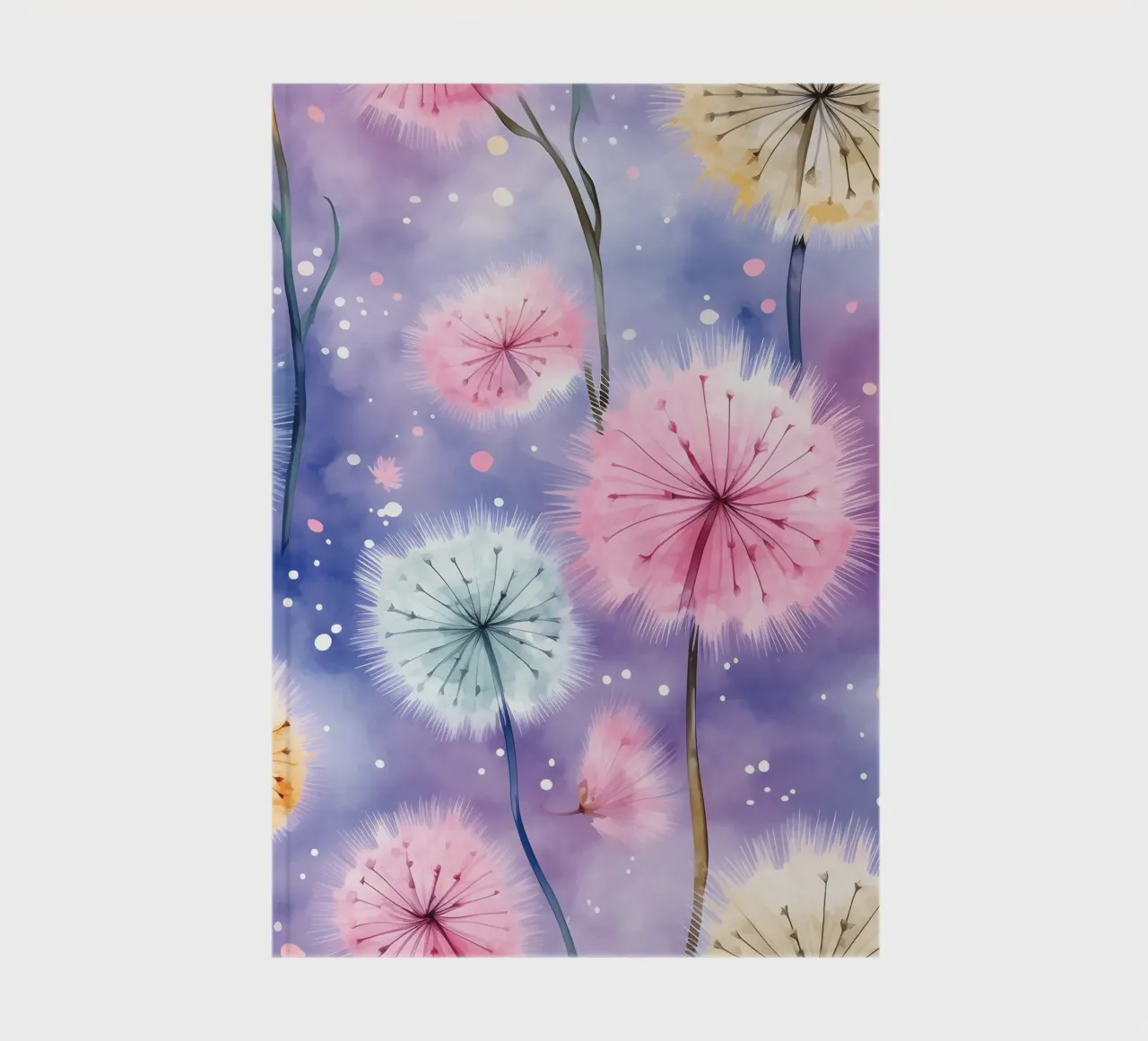 Rainbow Dandelions notebook by Botanical Pattern House