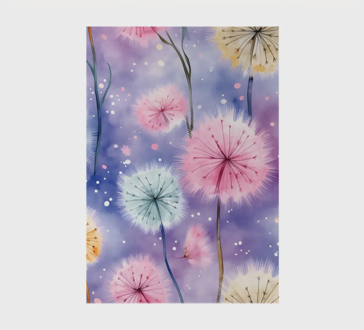 Rainbow Dandelions notebook by Botanical Pattern House