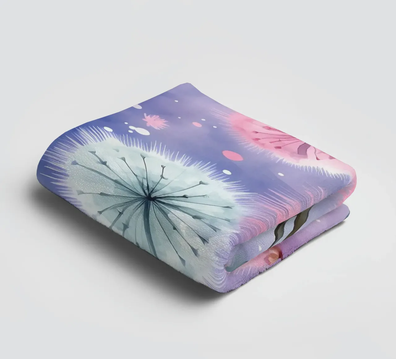 Regenboog paardenbloemen badhanddoek van Botanical Pattern House