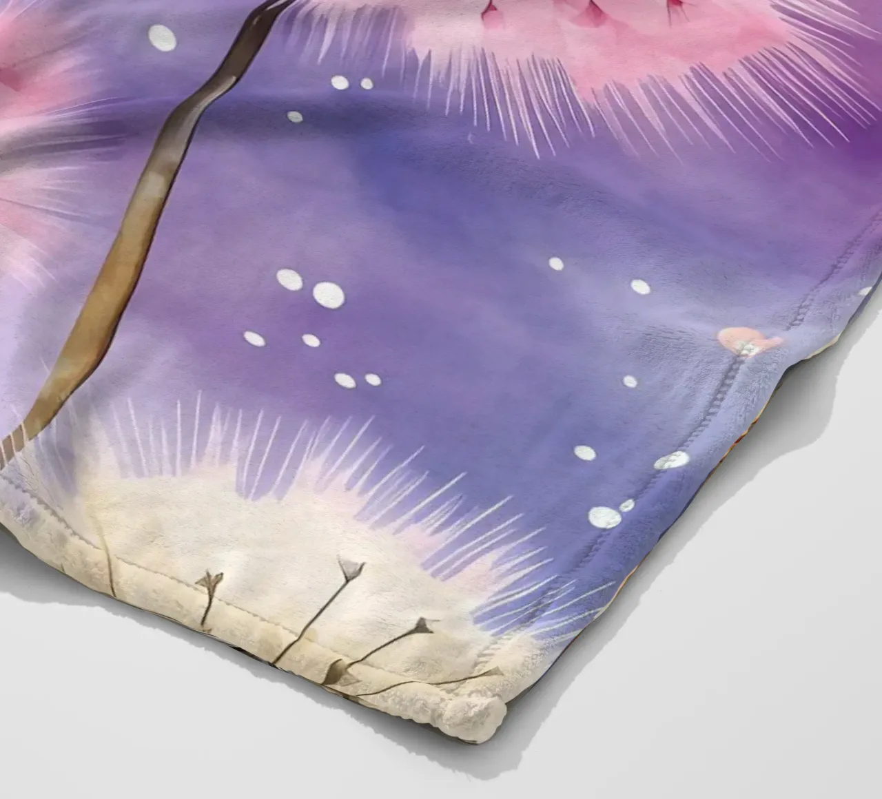 Regenbogen Löwenzahn Fleecedecke von Botanical Pattern House