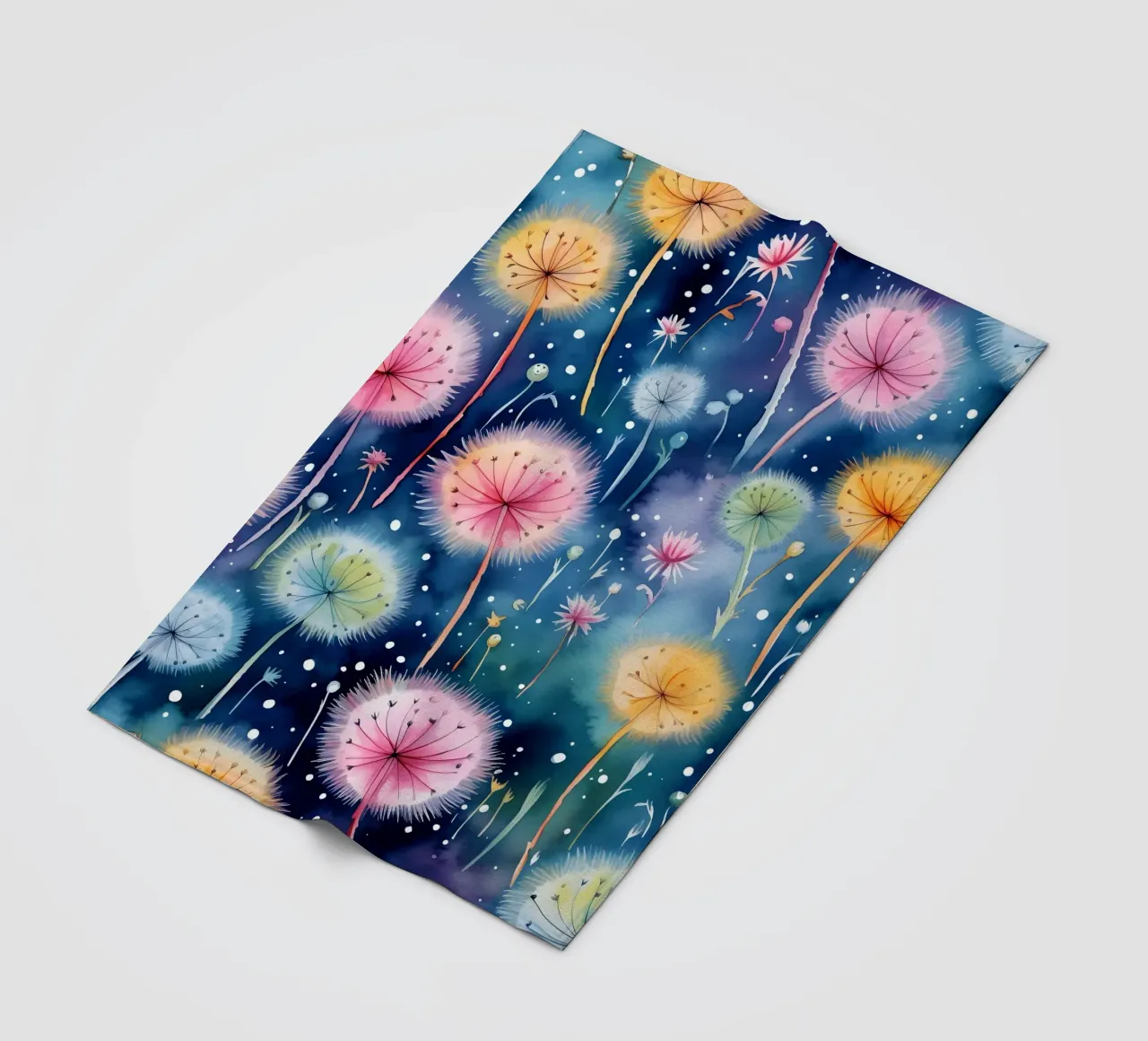 Denti di leone arcobaleno coperta in pile da Botanical Pattern House