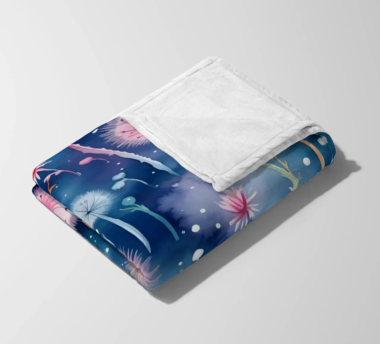 Denti di leone arcobaleno coperta in pile da Botanical Pattern House