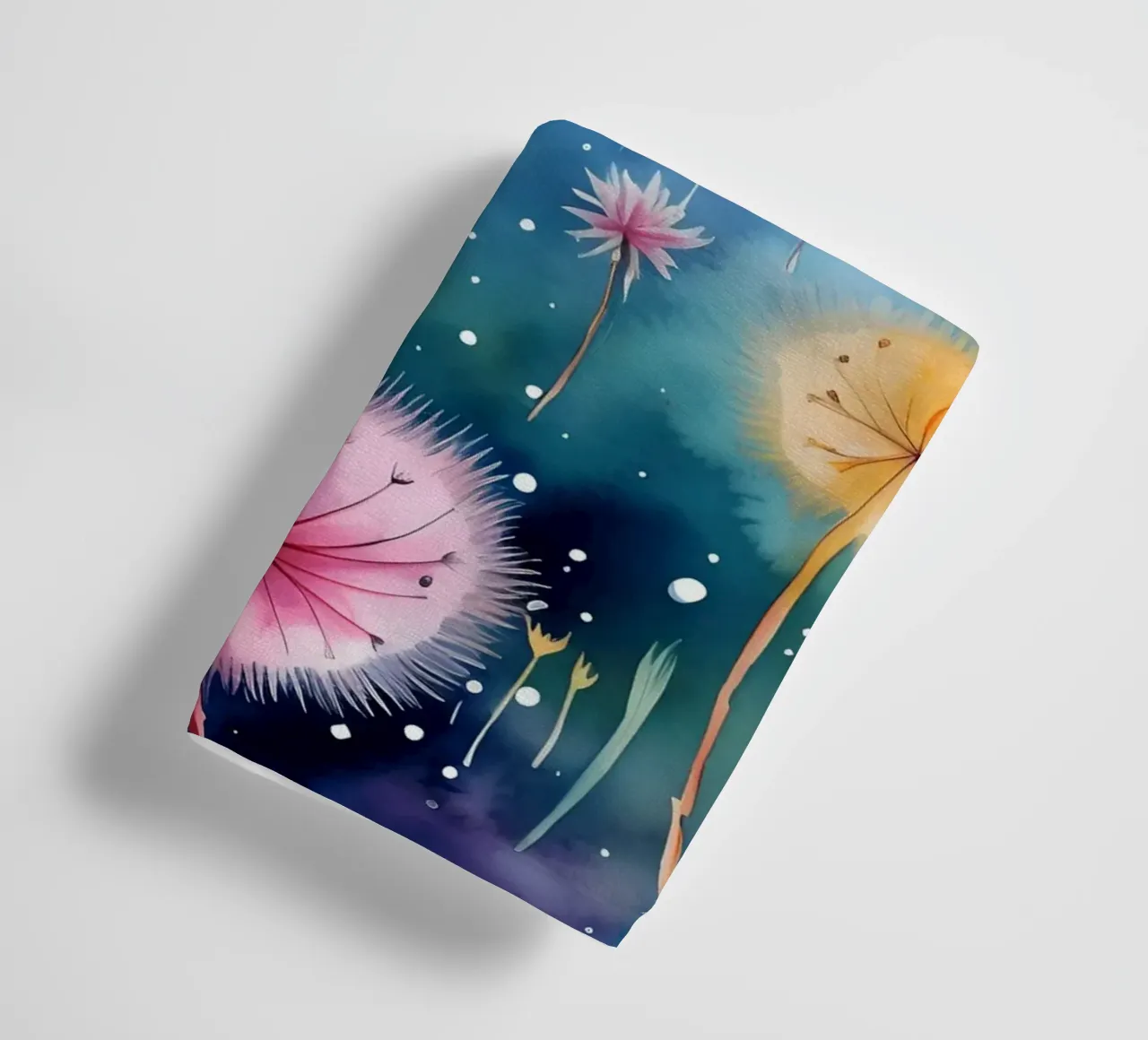 Denti di leone arcobaleno asciugamano da bagno da Botanical Pattern House