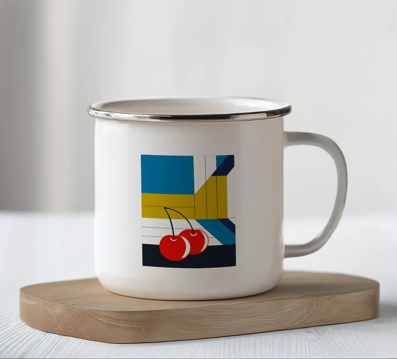 Frutti di ciliegia rossa tazza in smalto da TODAY'S SHOP