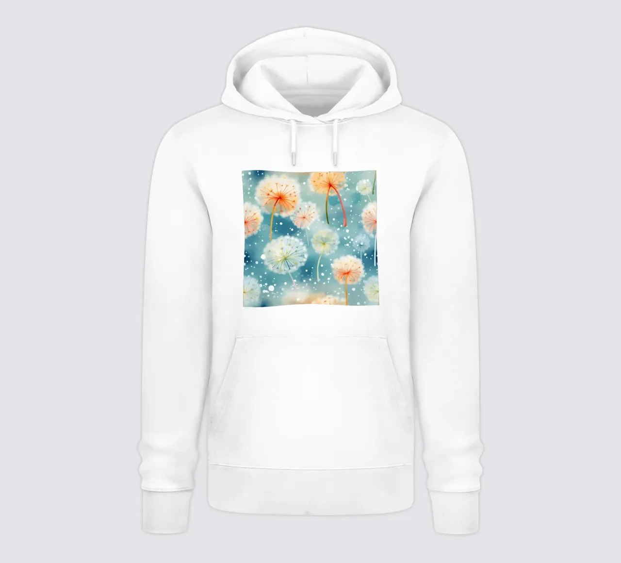 Denti di leone arcobaleno felpa con cappuccio da Botanical Pattern House