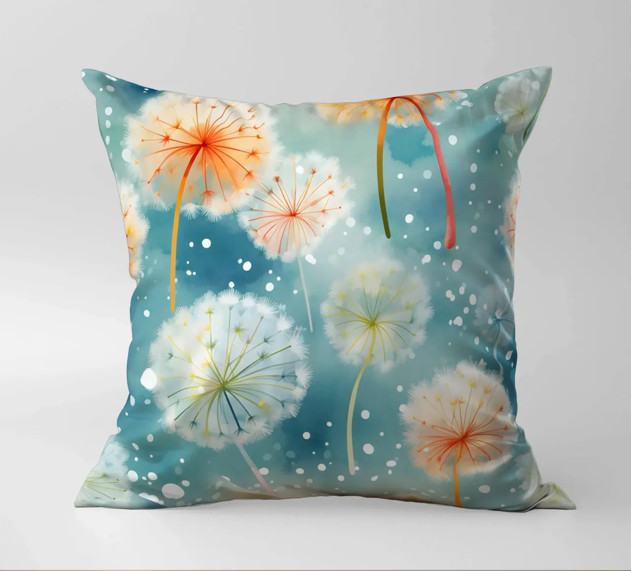 Denti di leone arcobaleno cuscino da Botanical Pattern House