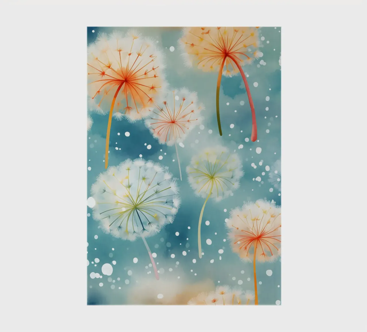 Rainbow Dandelions notebook by Botanical Pattern House