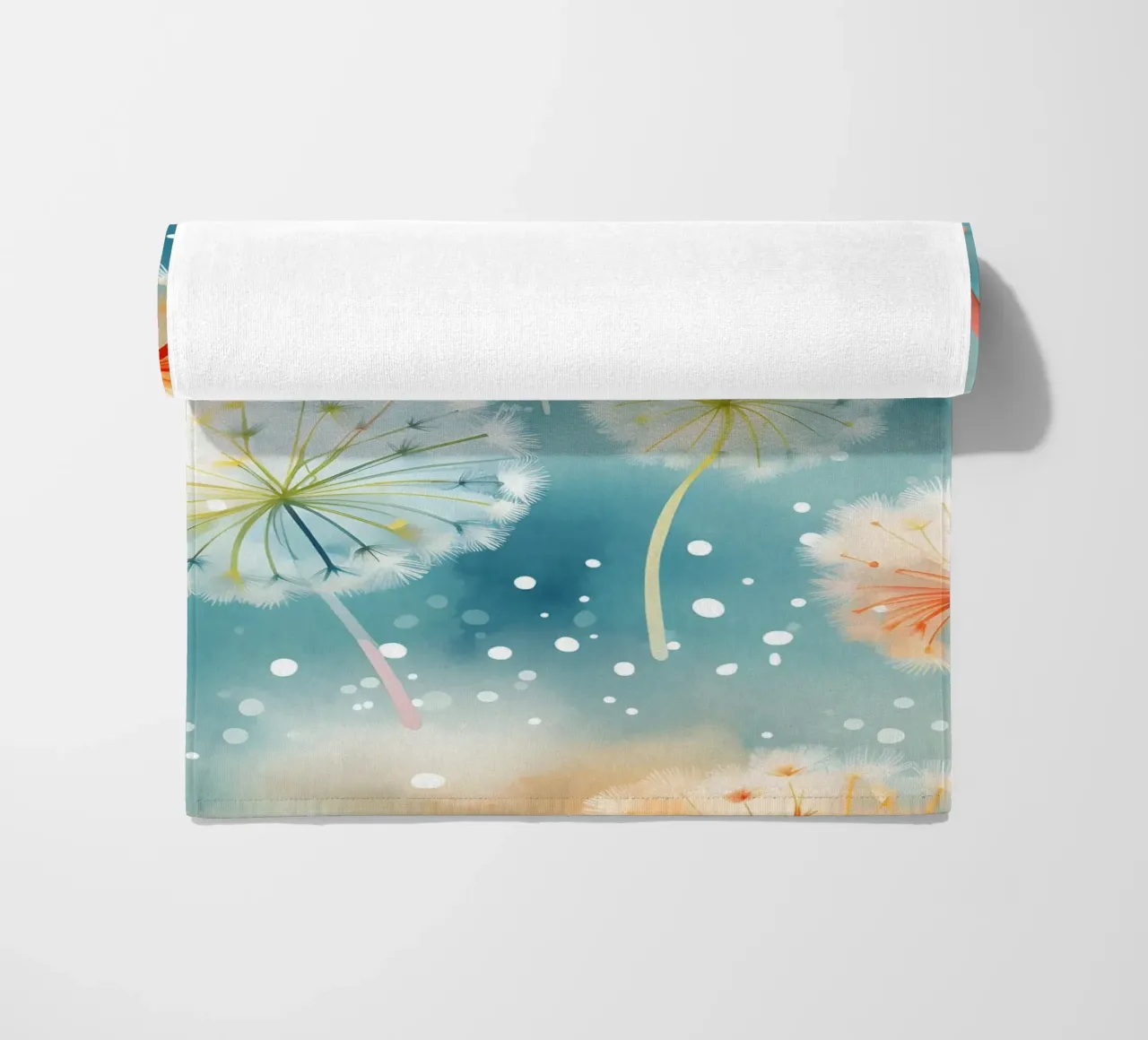 Denti di leone arcobaleno telo mare da Botanical Pattern House