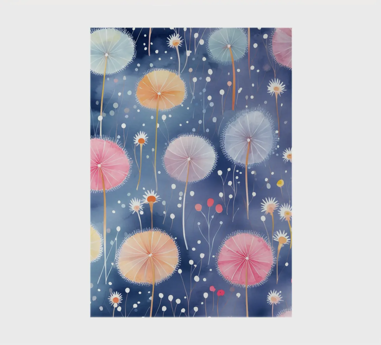 Rainbow Dandelions notebook by Botanical Pattern House