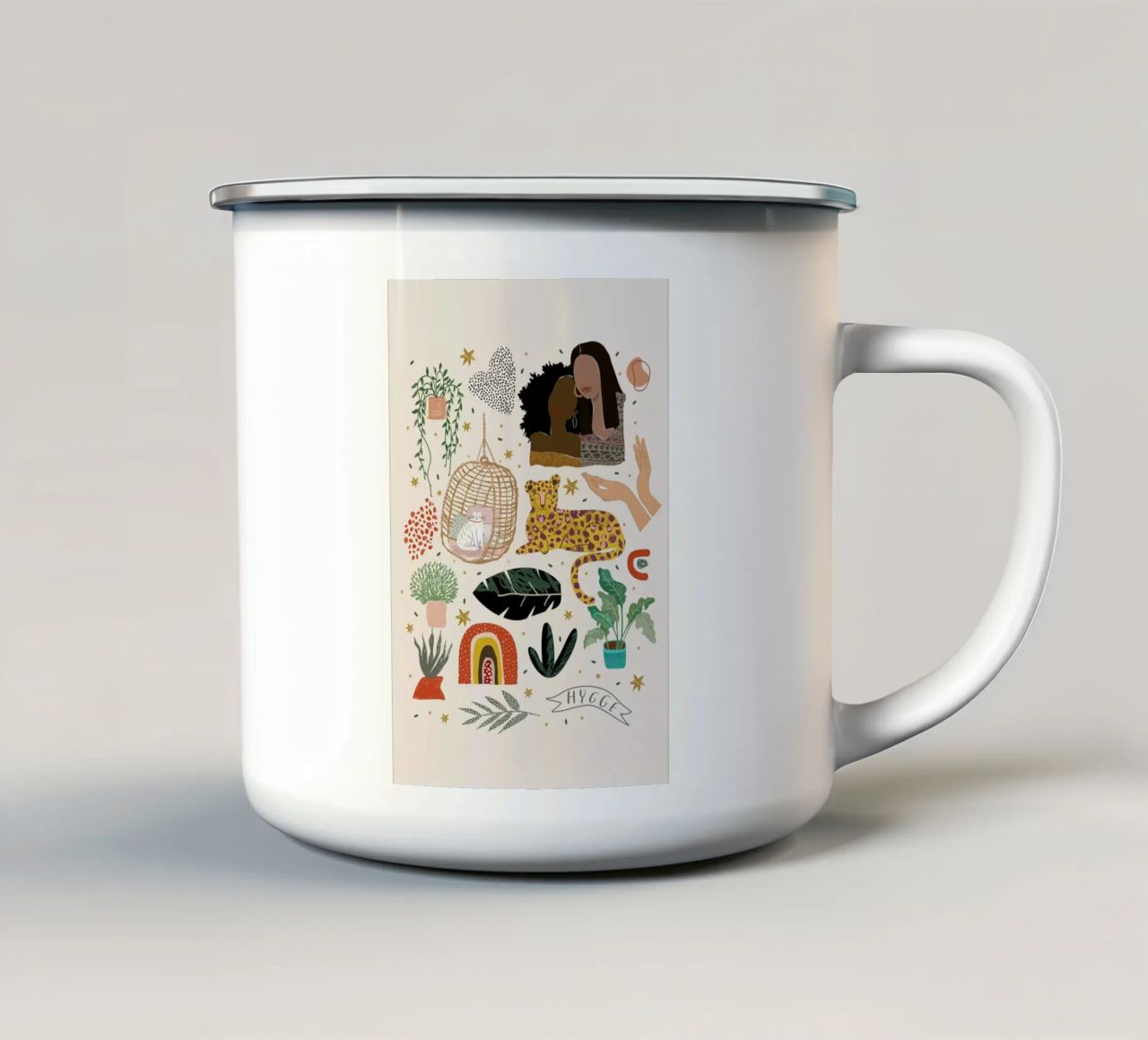 A Millenial World tazza in smalto da Pure