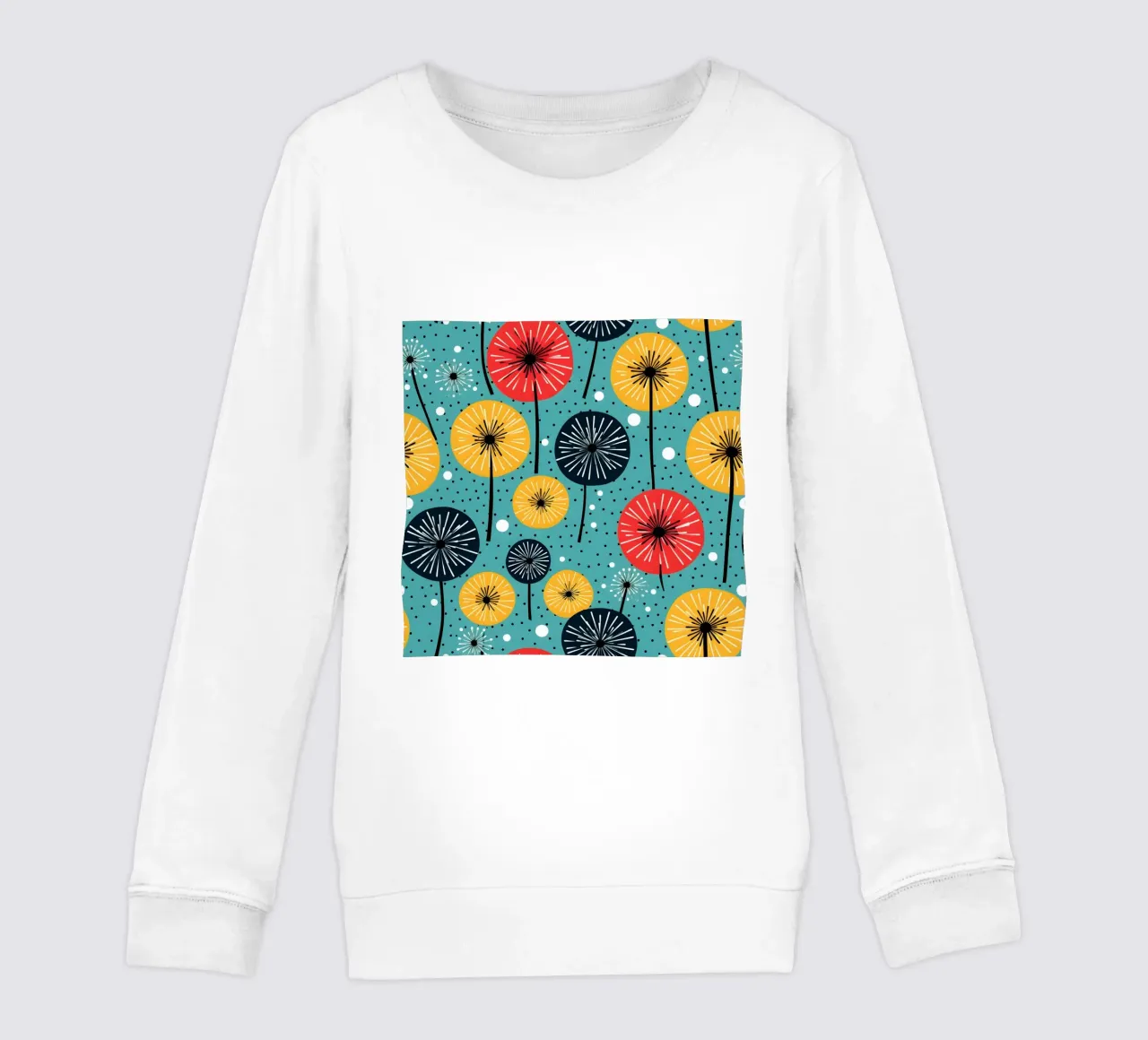 Dandelion retrò pop felpa bambino da Botanical Pattern House