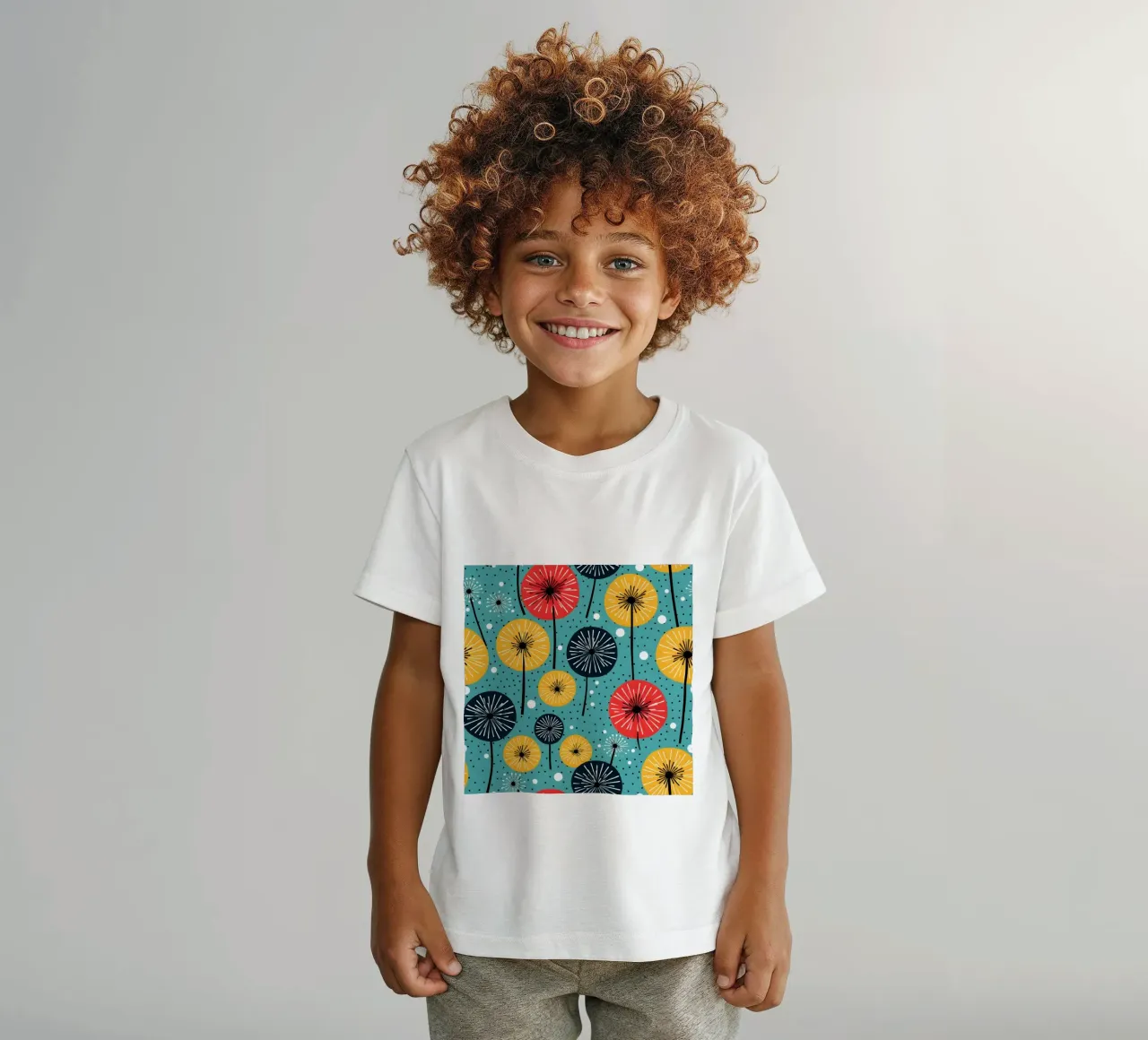 Dandelion retrò pop t-shirt bambini da Botanical Pattern House