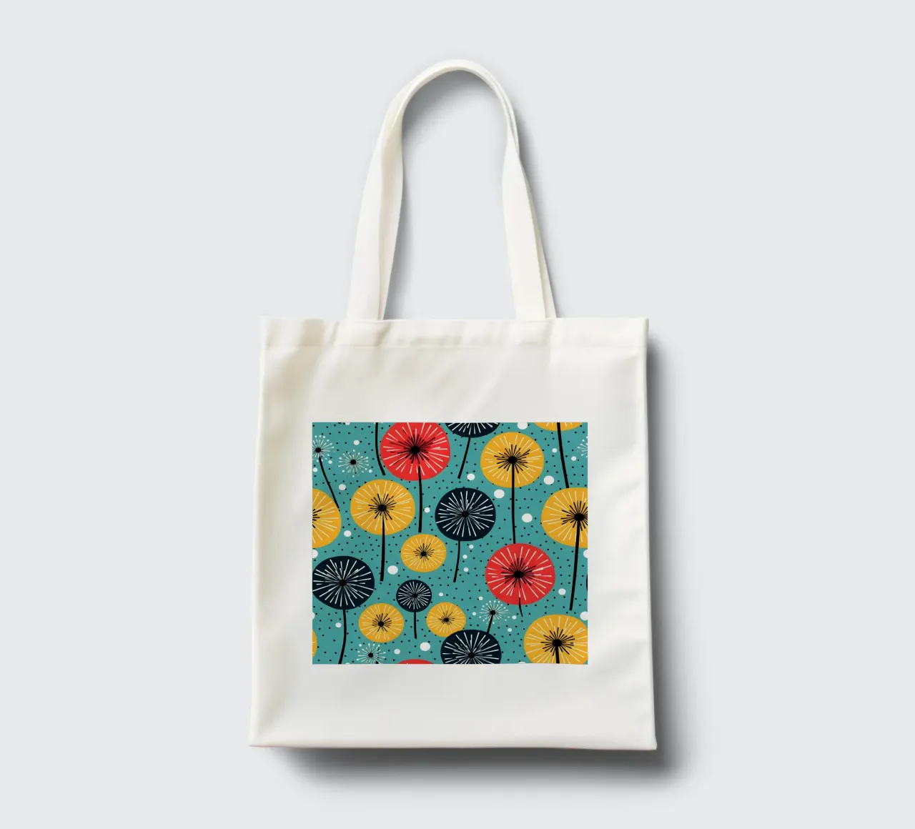 Dandelion retrò pop borsa in juta da Botanical Pattern House