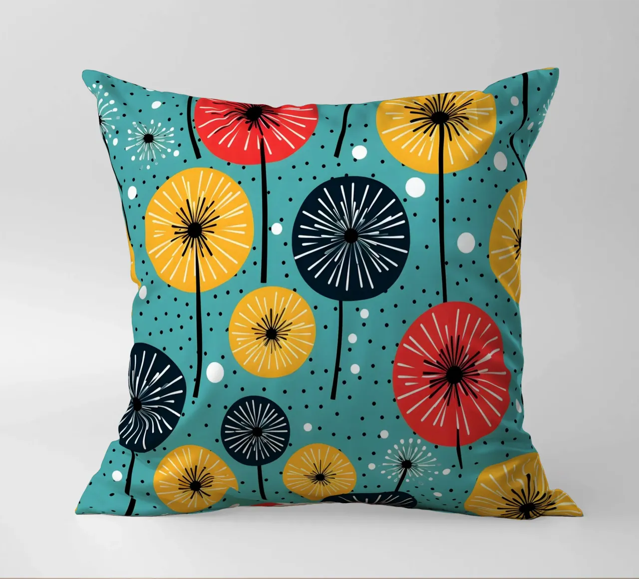 Dandelion retrò pop cuscino da Botanical Pattern House