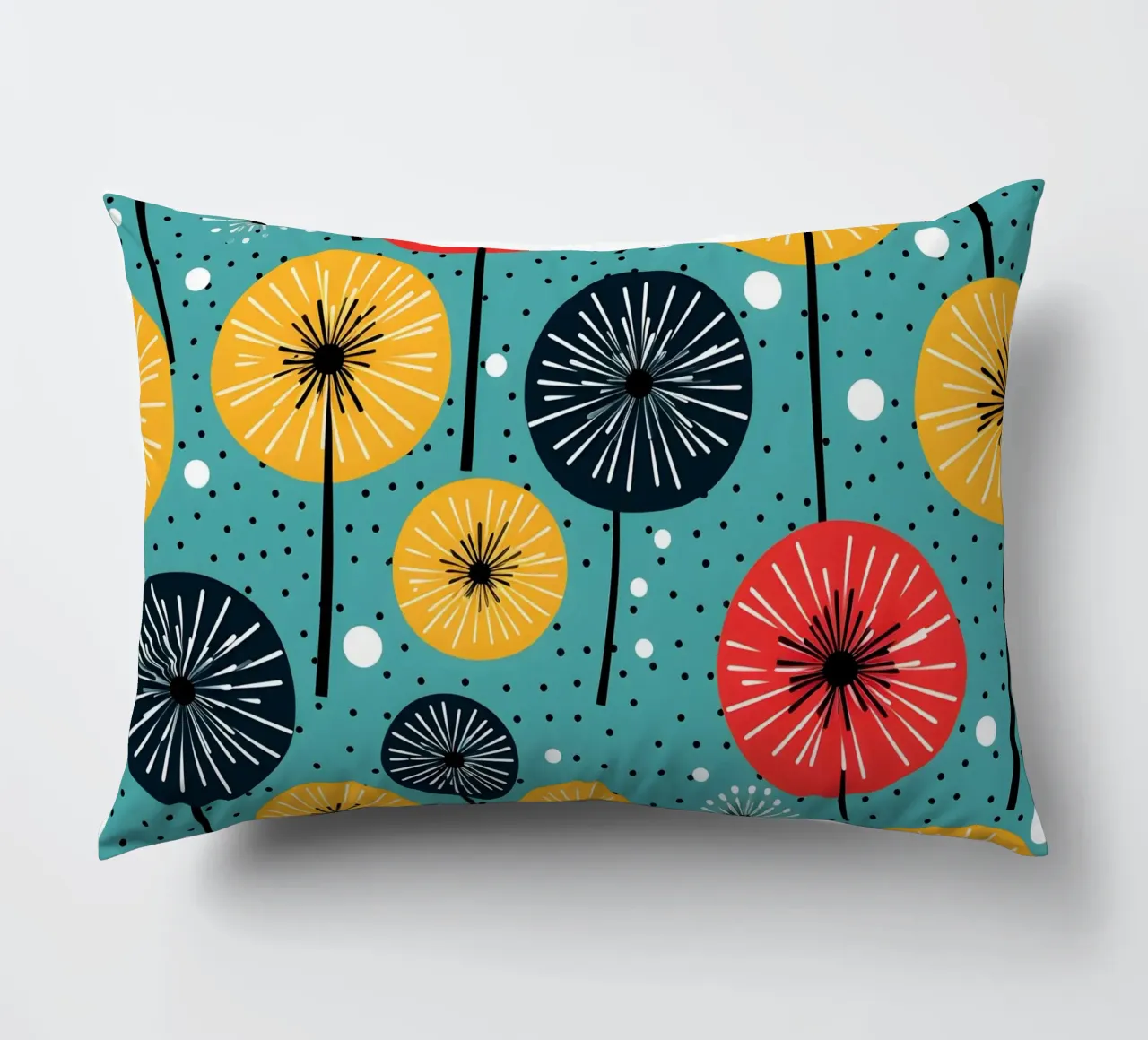 Dandelion retrò pop cuscino da Botanical Pattern House