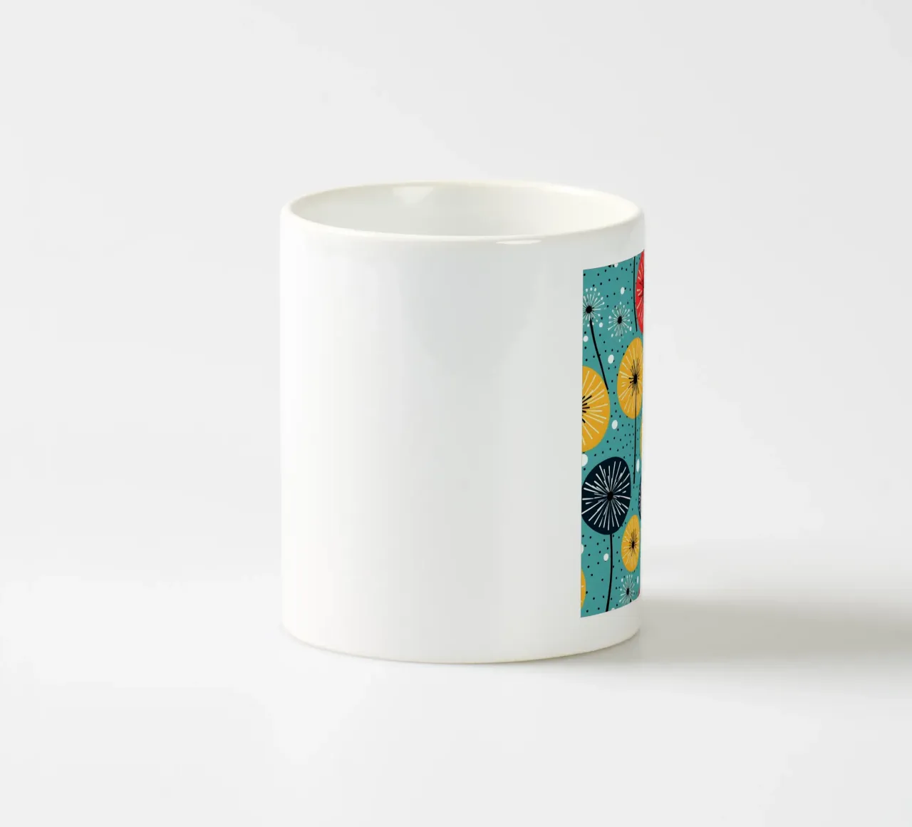 Dandelion retrò pop tazza in ceramica da Botanical Pattern House