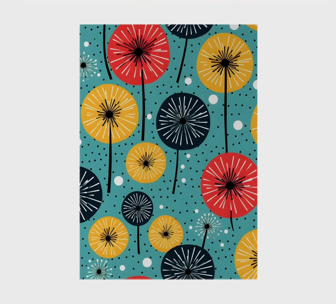 Dandelion retrò pop diario da Botanical Pattern House