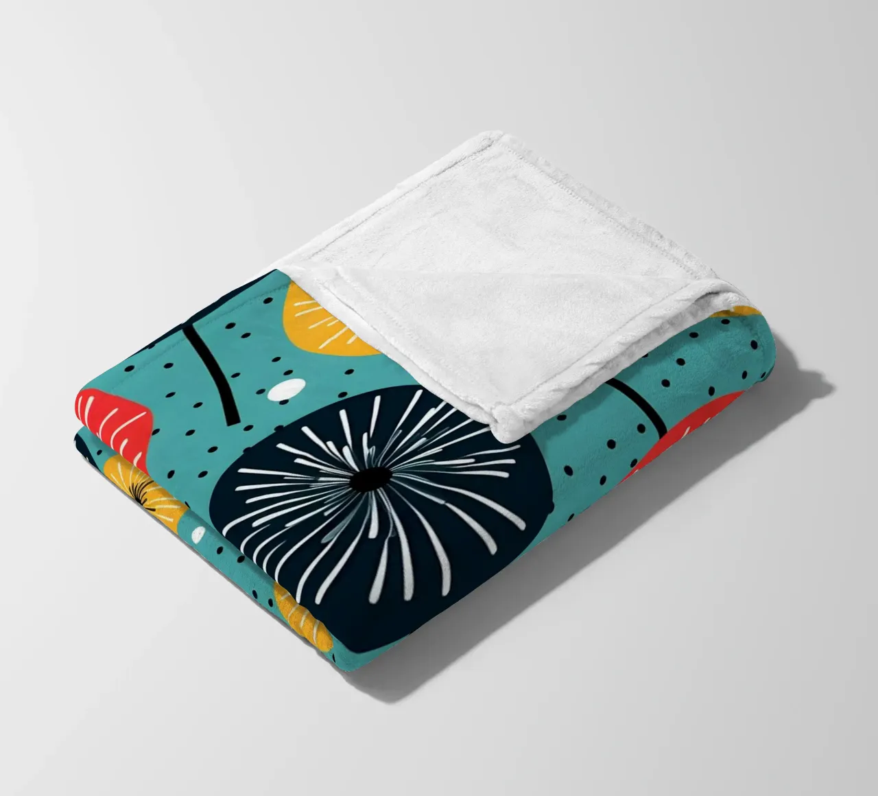 Dandelion retrò pop coperta in pile da Botanical Pattern House