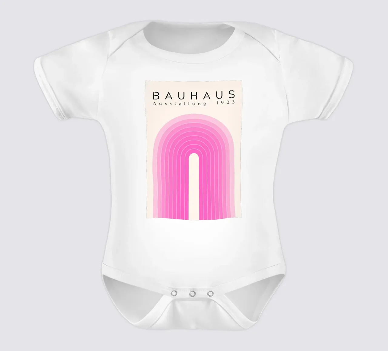 Mezza rosa Elips body neonato maniche corte da Piere art Shops