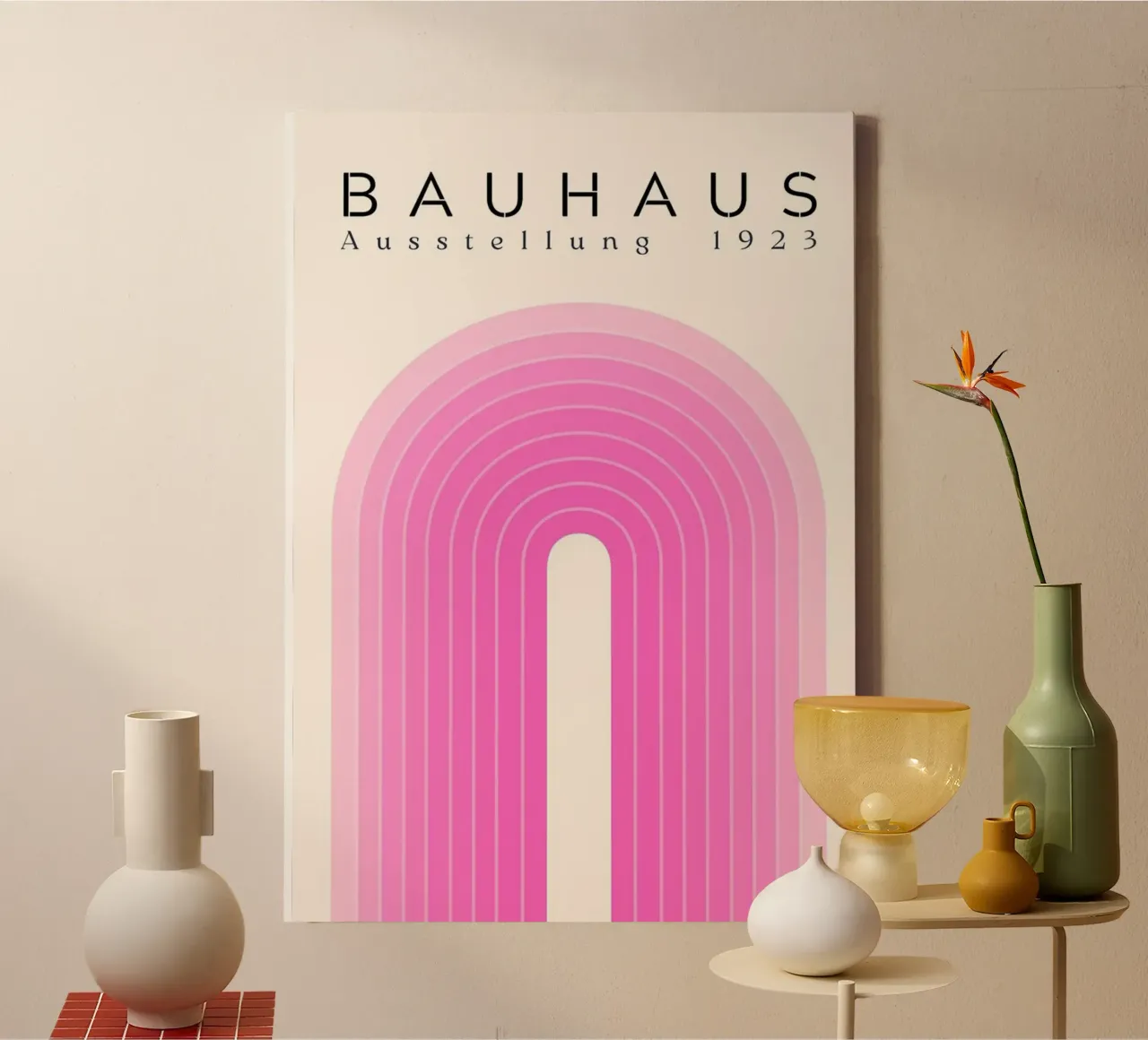Half Pink Elips canvas by Piere art Shops