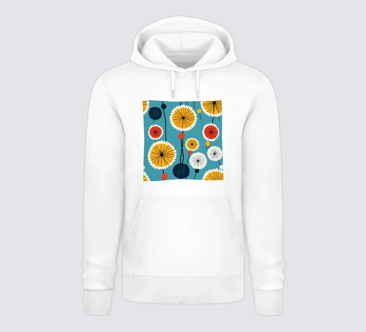 Dandelion retrò pop felpa con cappuccio da Botanical Pattern House