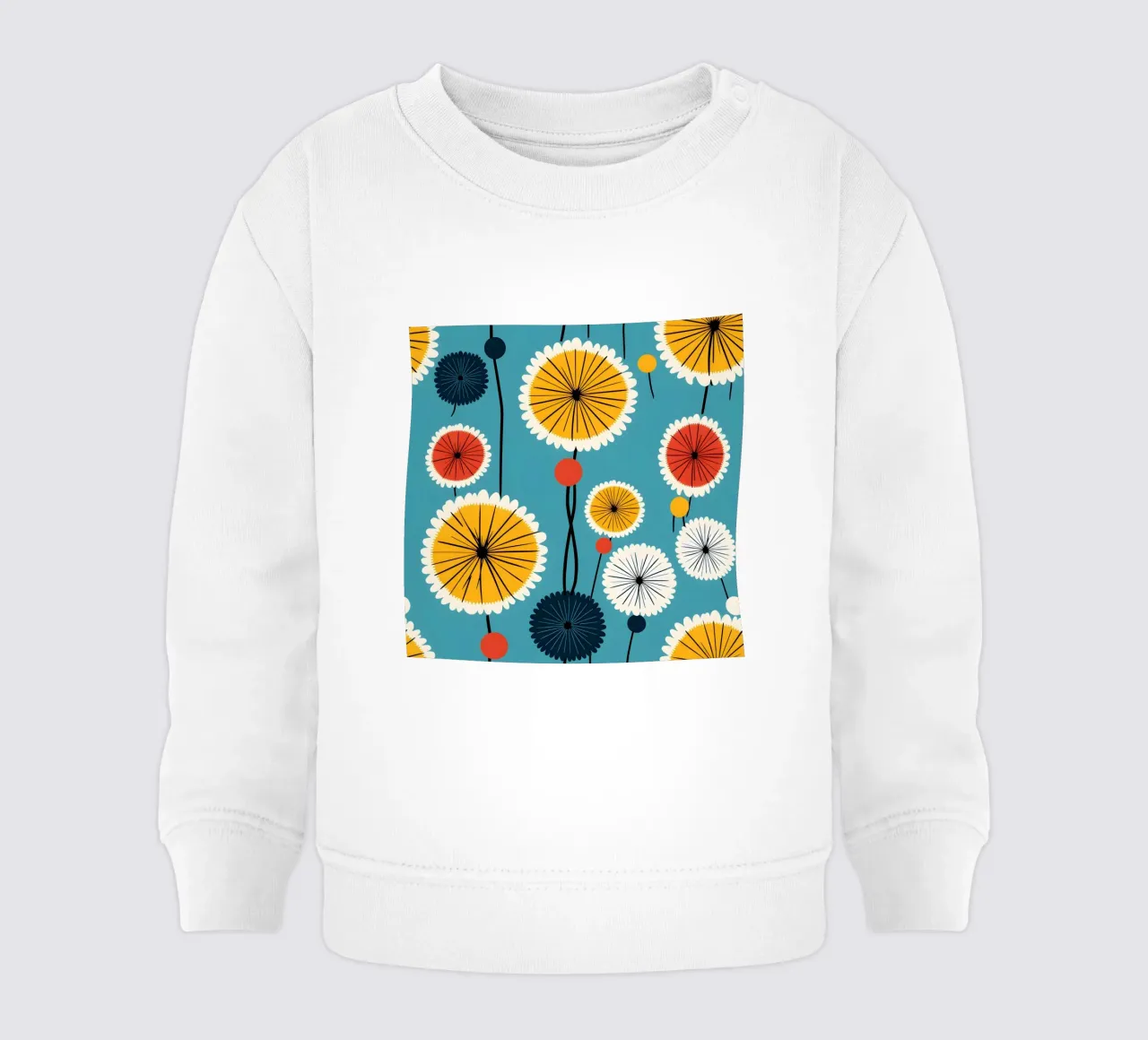 Dandelion retrò pop felpa neonato da Botanical Pattern House