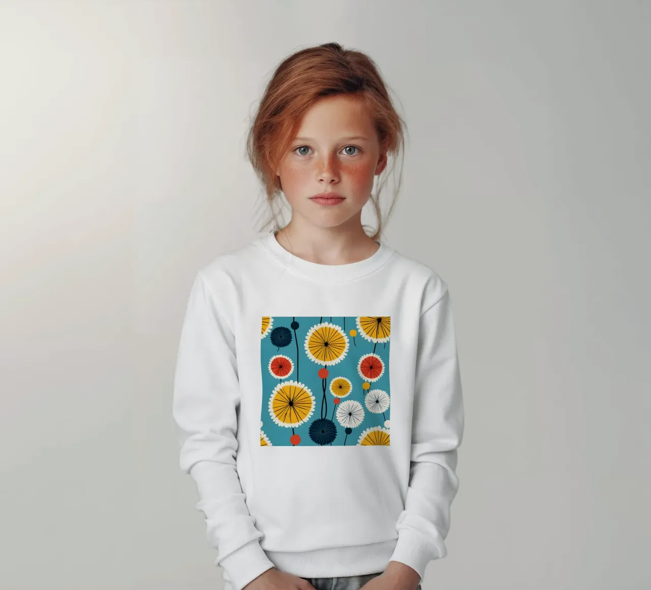 Dandelion retrò pop felpa bambino da Botanical Pattern House