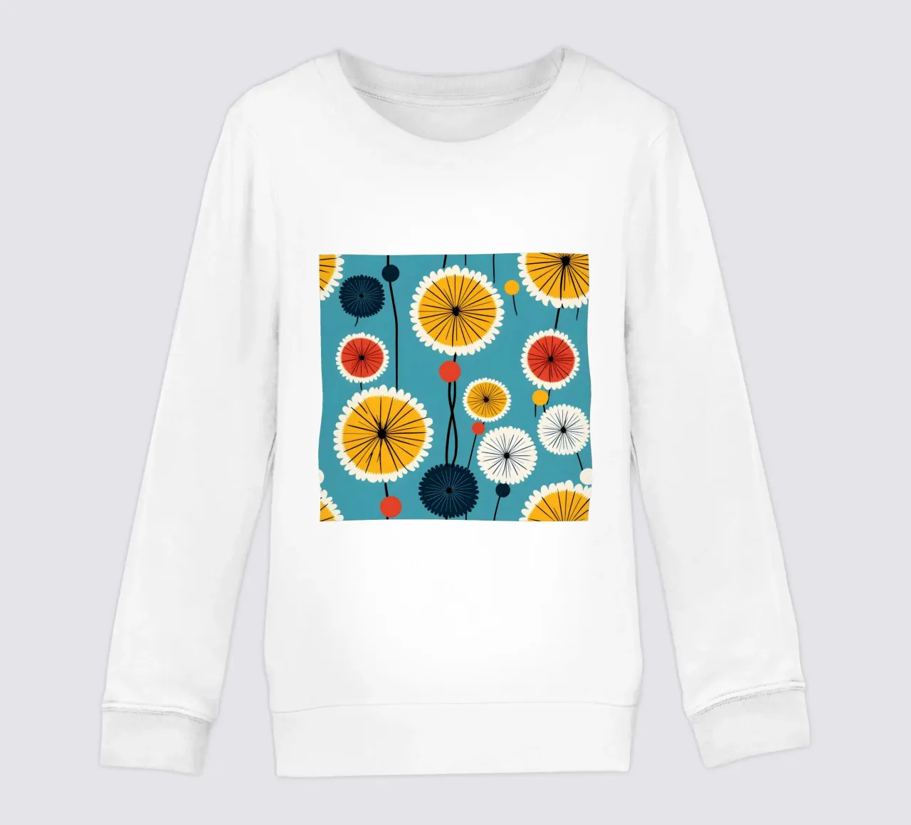 Dandelion retrò pop felpa bambino da Botanical Pattern House