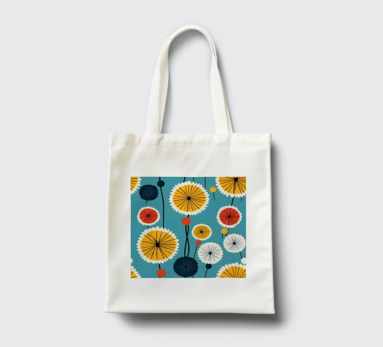 Dandelion retrò pop borsa in juta da Botanical Pattern House