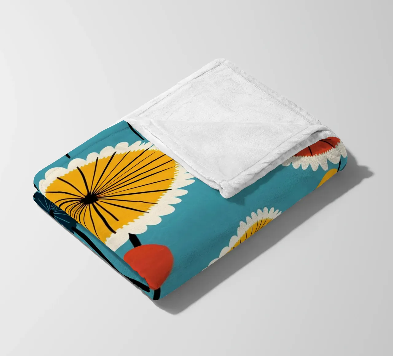 Dandelion retrò pop coperta in pile da Botanical Pattern House
